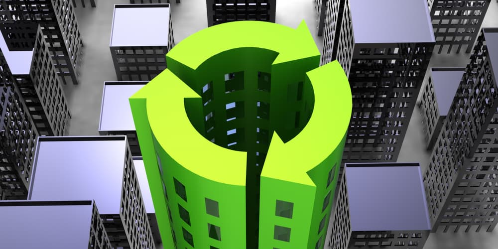 The circular flow of materials between businesses