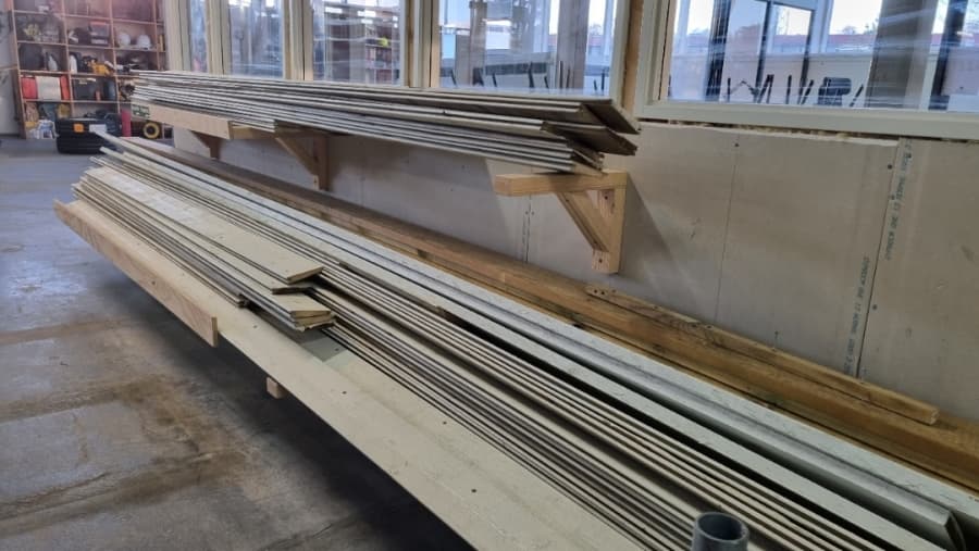 Reclaimed oak boards